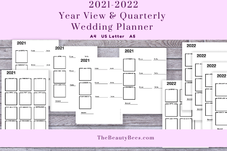 Year and Quarterly View Wedding Planner